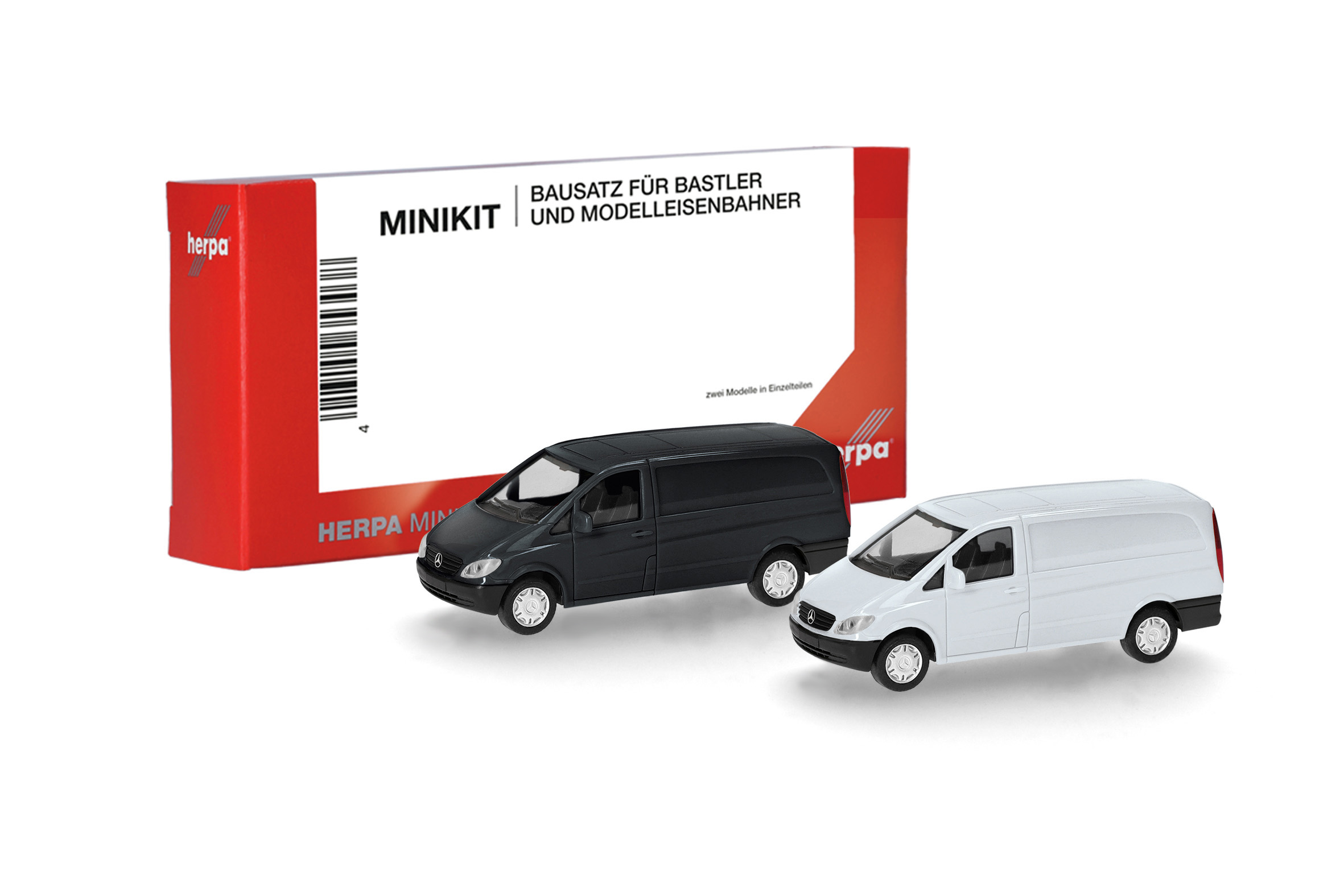 014243 MiniKit: MB Vito Kasten (W639) weiß/schw