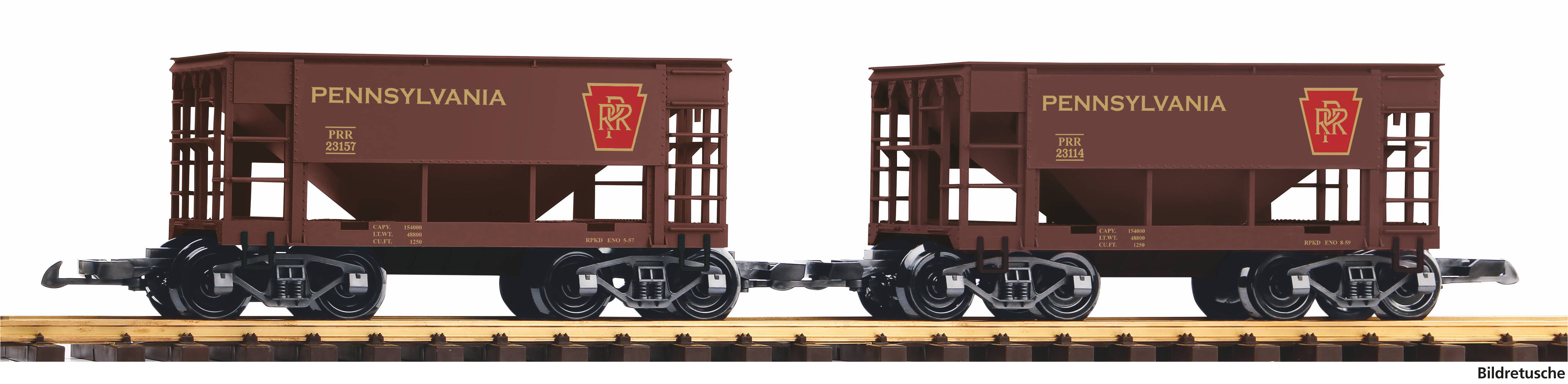 38972 PRR Schüttgutwagen-Set 2-tlg.