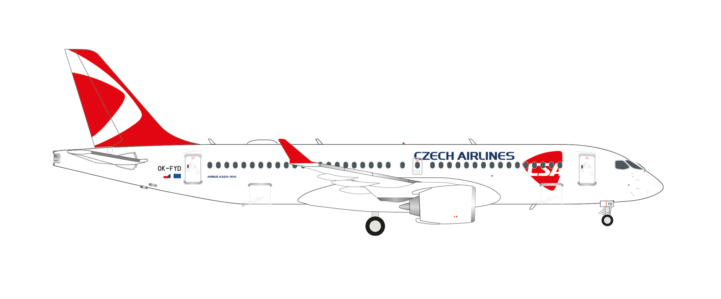 573740 Airbus A220-300 CSA Czech Airlines