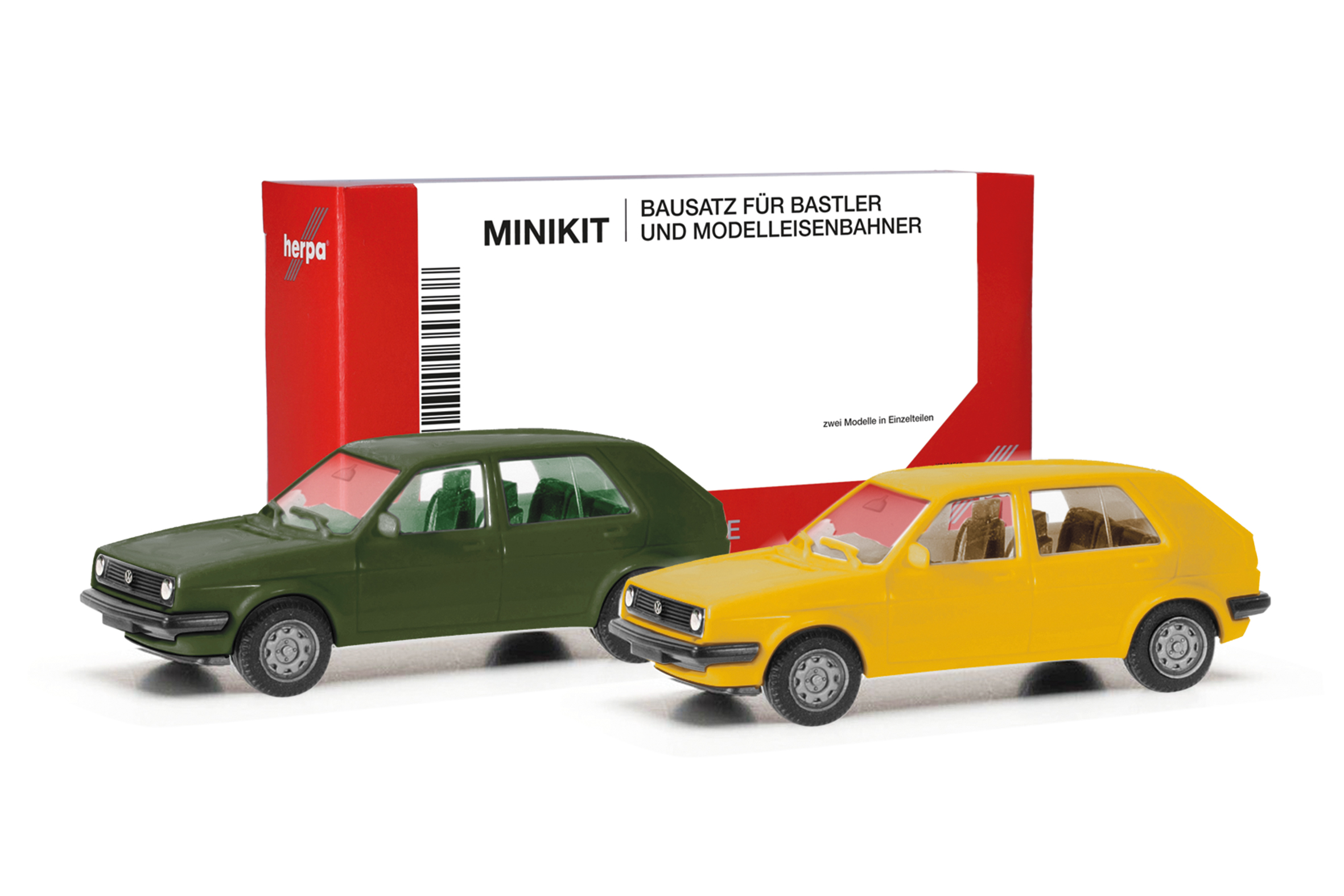 012195-010 MiniKit VW Golf II 4-türig olivgrün/gelb