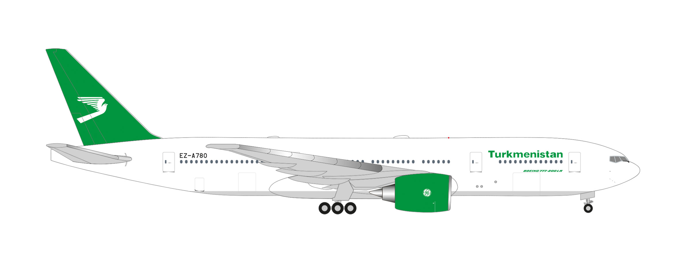 538558 Boeing 777-200LR Turkmenistan Airlines