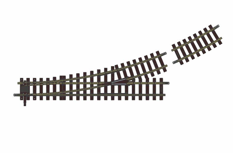 35226 G Weiche links 22,5° Handbetrieb