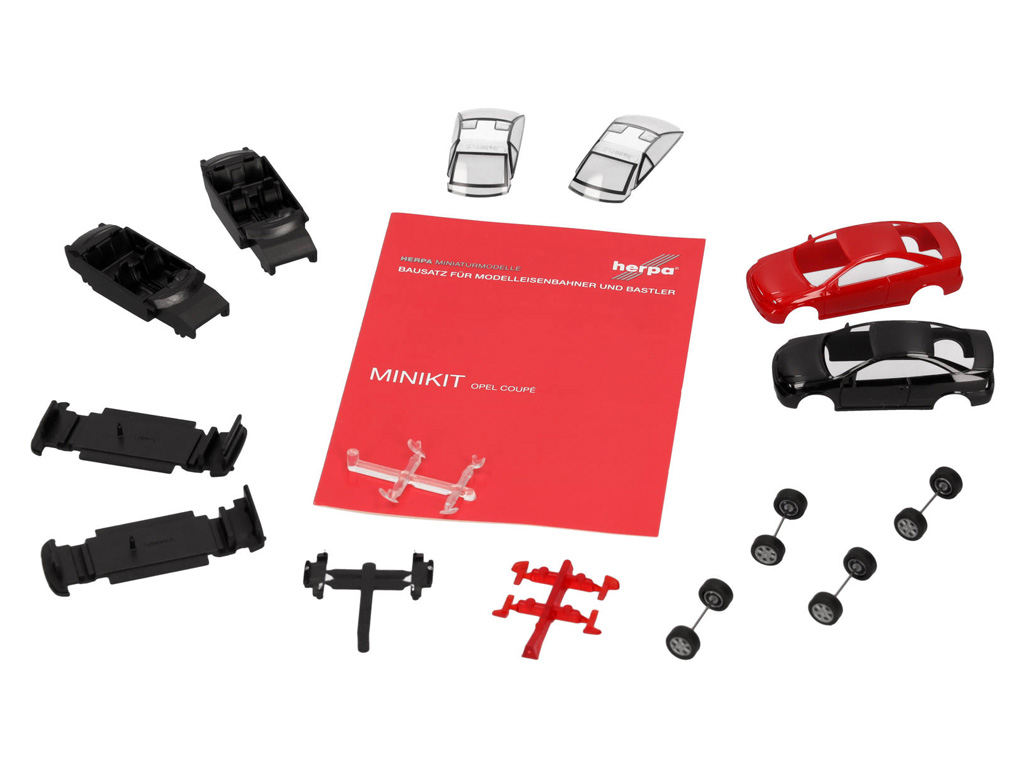014106 MiniKit: Opel Coupé Schwarz/Magmarot