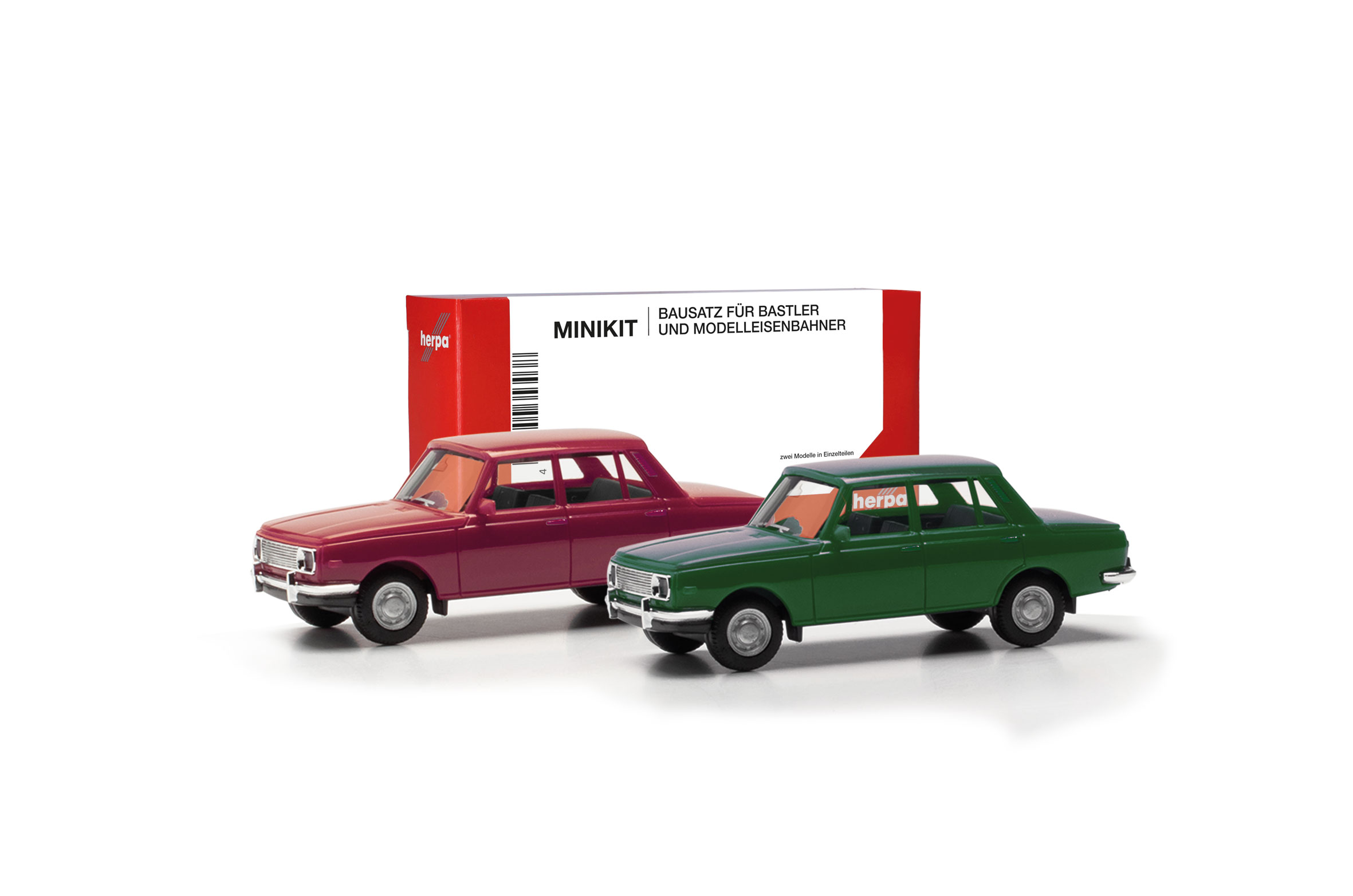 013918-002 MiniKit: 2x Wartburg 353´66 rot/grün