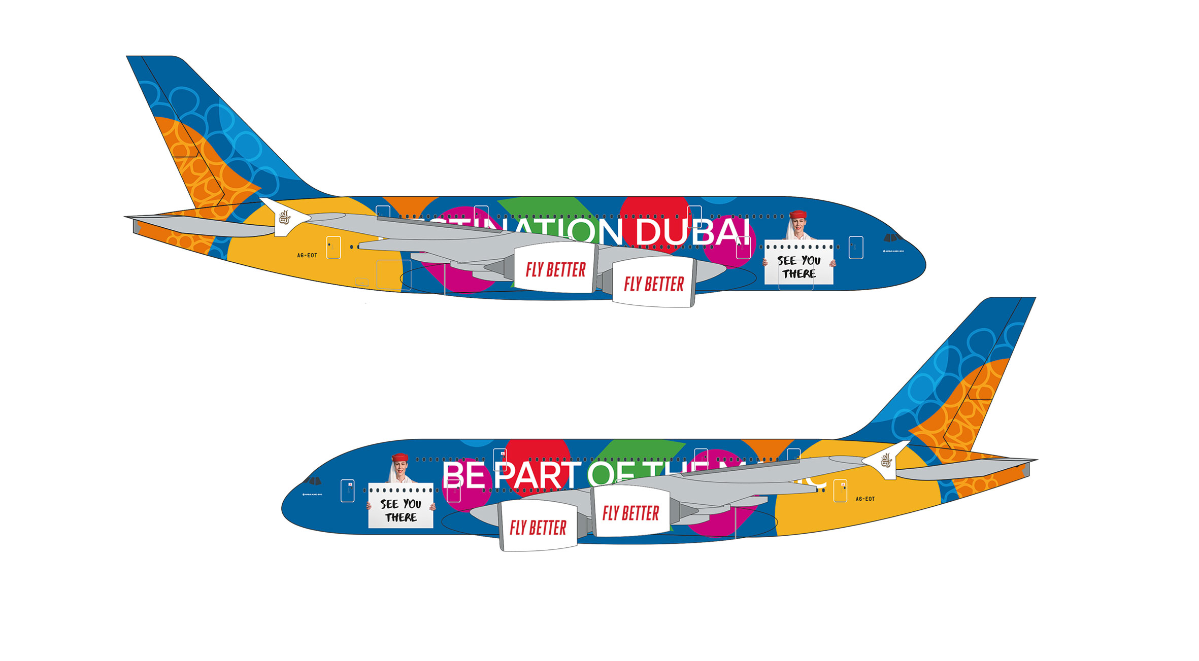 613842 Airbus A380 Destination Duba Emirates
