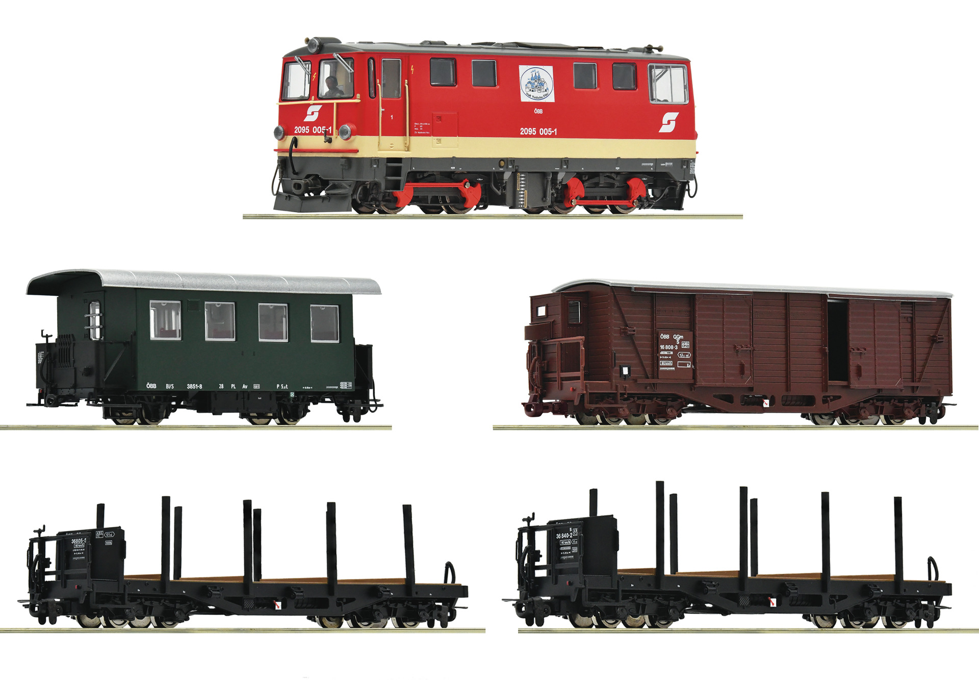 5550001 ÖBB 5-tlg. Zugset: Diesellok 2095 0 Ep.5