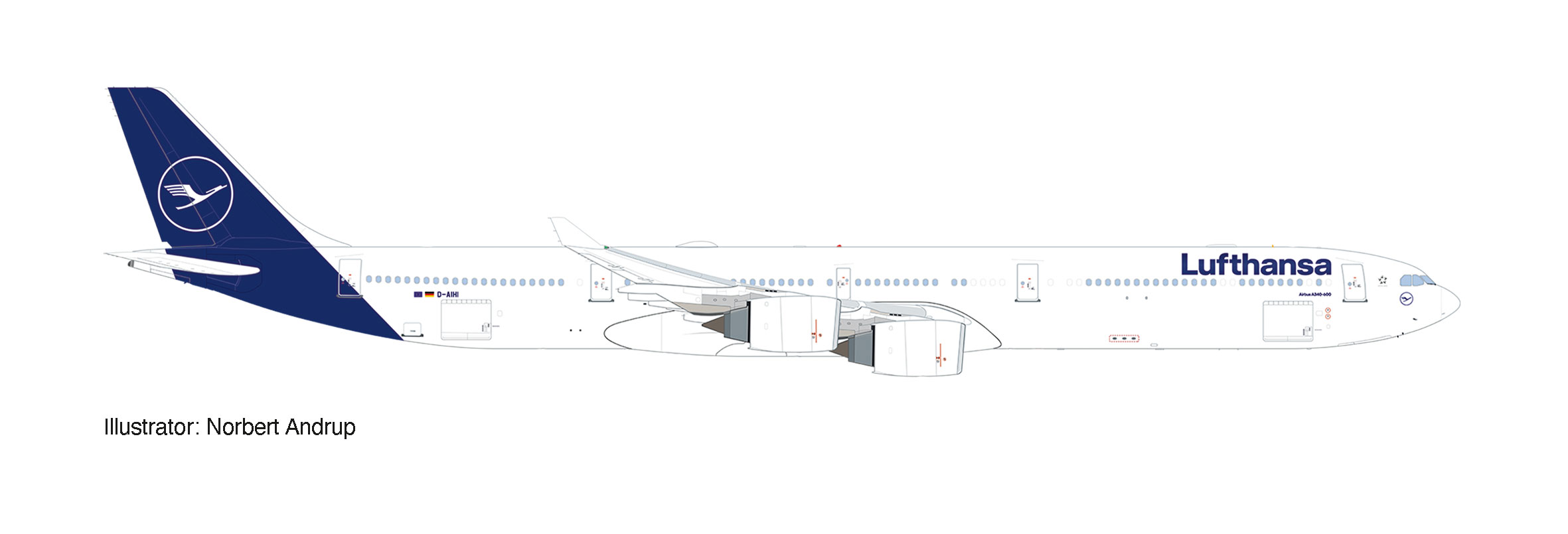 534192-001 Aitbus A340-600 LH Lufthansa