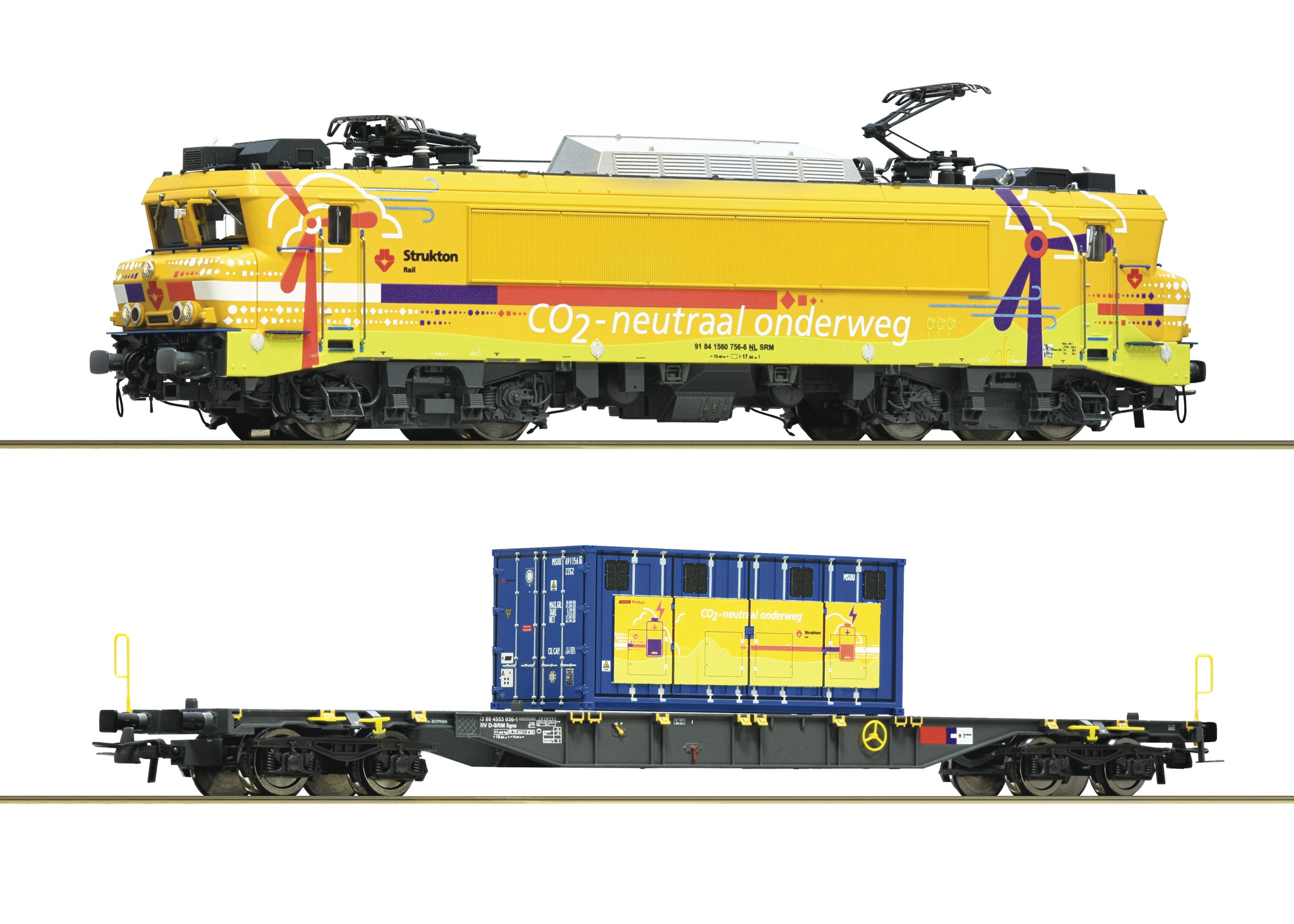 7500117 Strukton E-Lok Serie 1600 + Wagen Ep.6