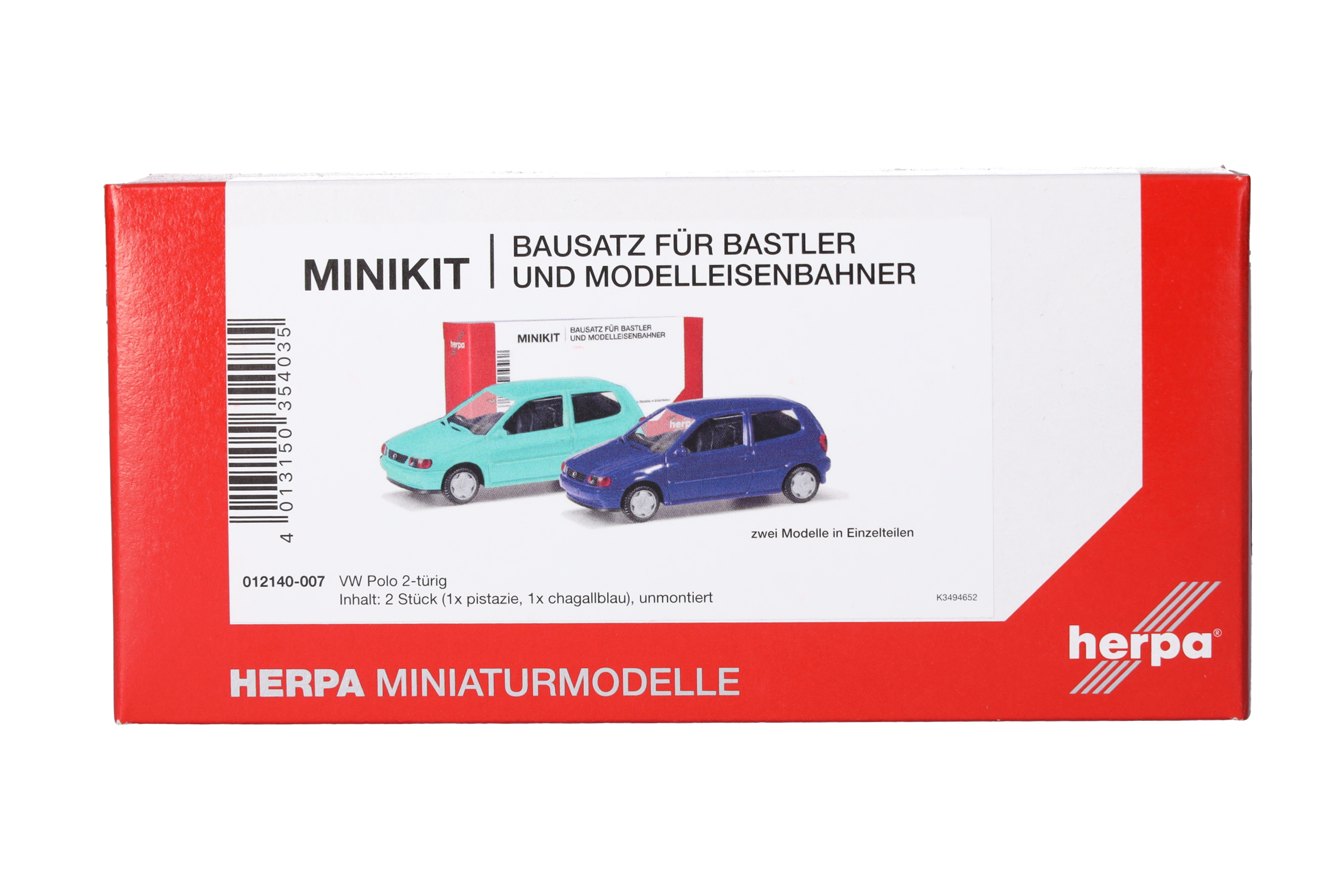 012140-007 MiniKit: 2x VW Polo (2türig) türkis/blau