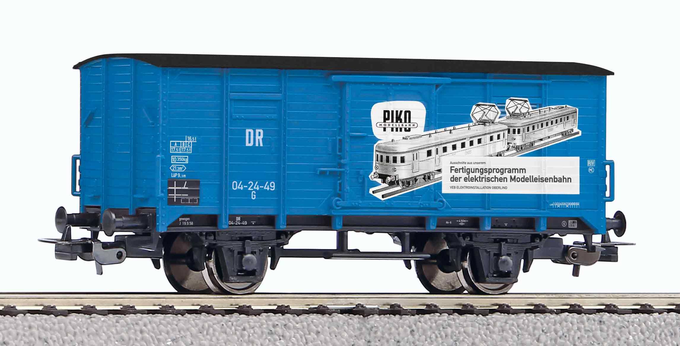 24502 DR ged. Güterwagen G02 "VEB PIKO" Ep.3