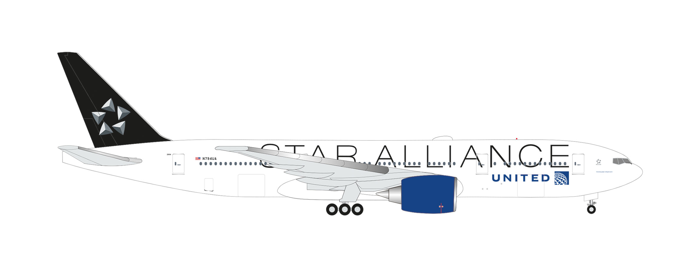 538589 Boeing 777-200 United Airlines/Star Alli