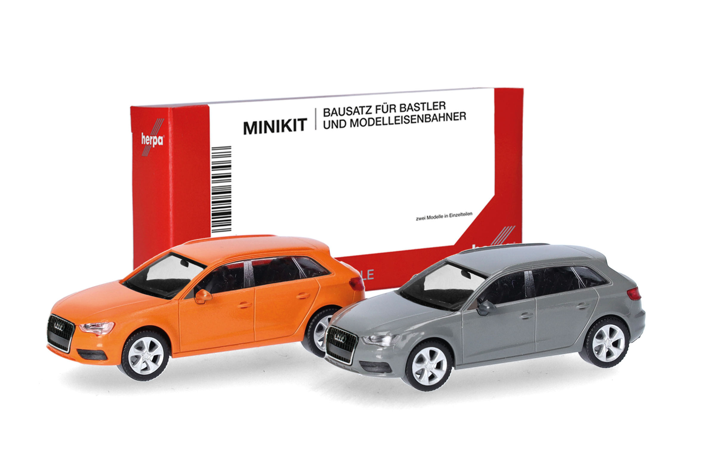 014090 MiniKit: Audi A3 Sportback orange/grau