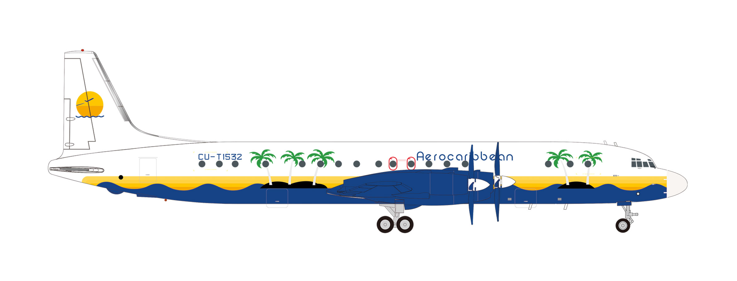 573719 Ilyushin IL-18 Aero Caribbean