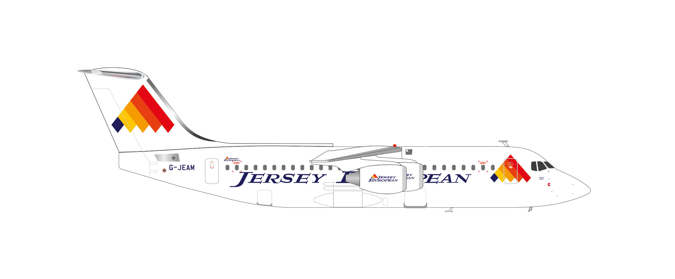 572828 Bae 146-300 Jersey European Airways