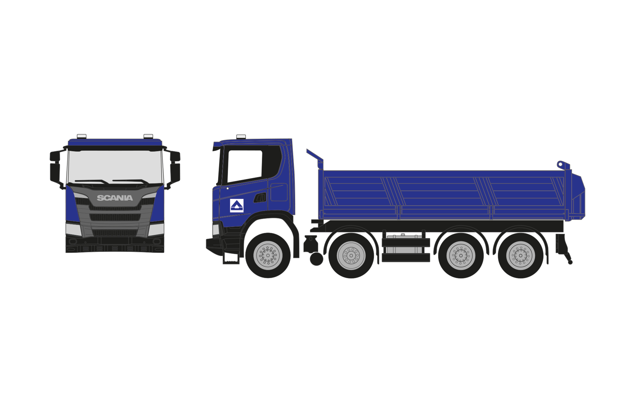 960021 Scania XT17 3seitenkiper Hoch-Tief