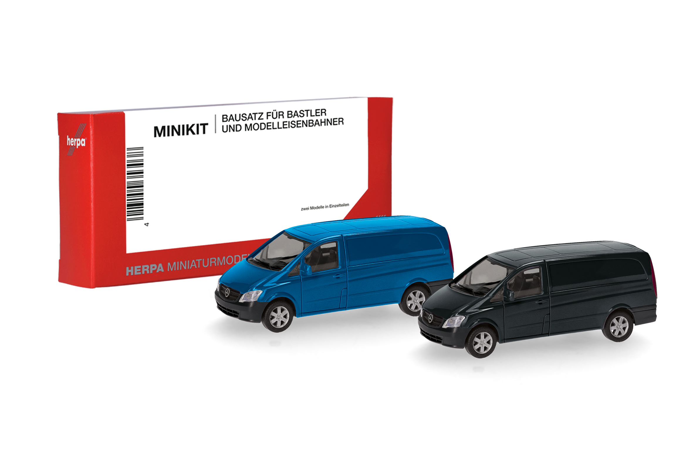 014229 MiniKit: MB Vito Kasten (W639) blau/schw