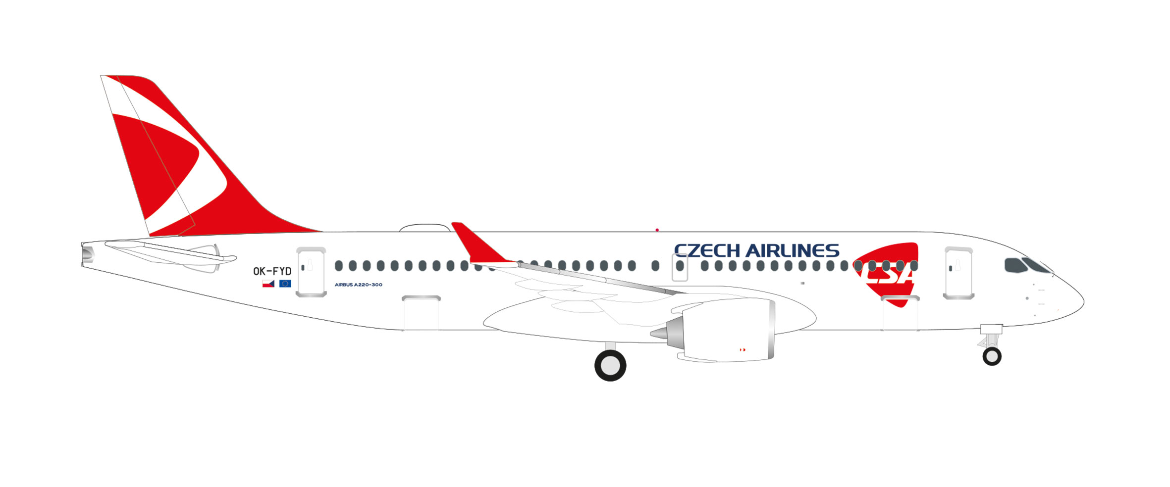 538640 Airbus A220-300 CSA Czech Airlines