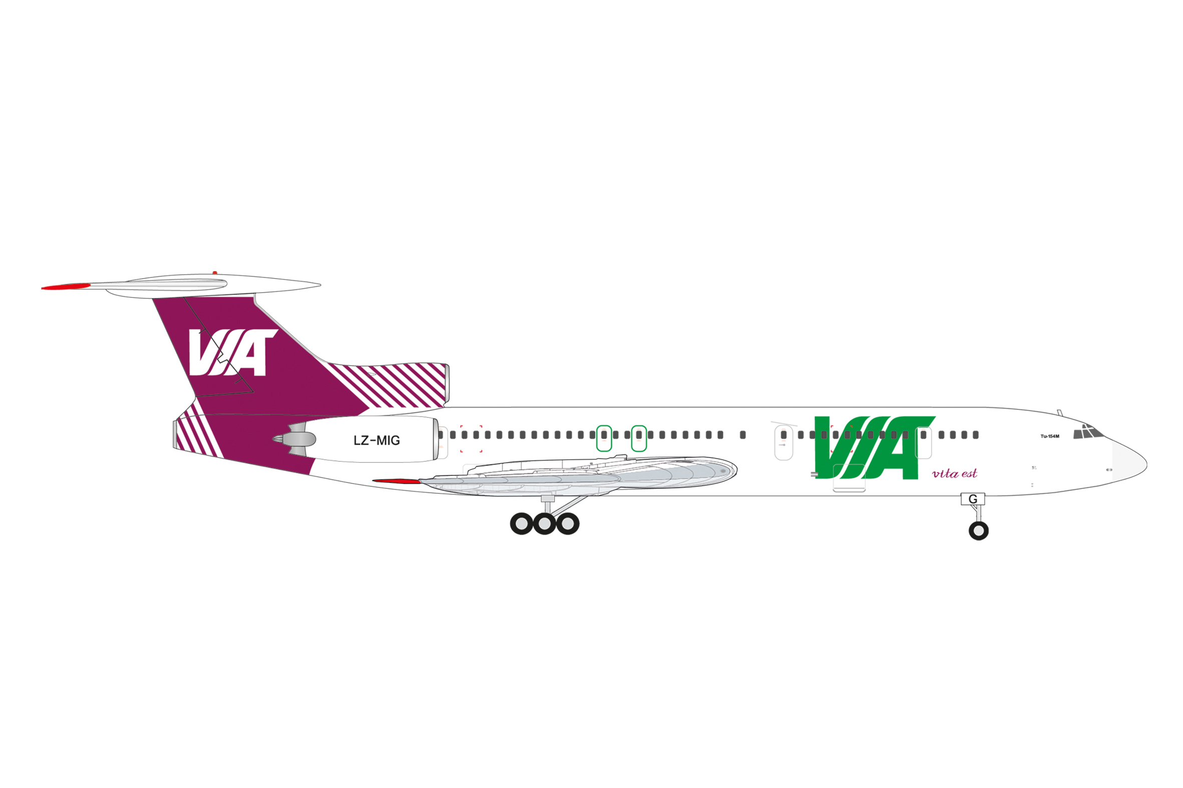573214 Tupolev TU-154M Air Via